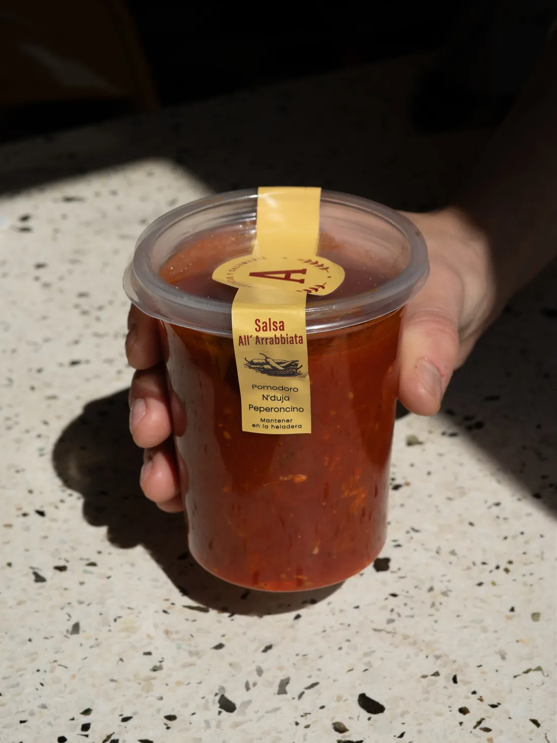 Pote de salsa all'arrabbiata
